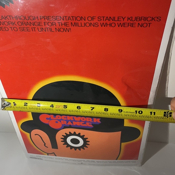 Vintage 1995 Poster re-make of the 1971 Stanley Kubrick Movie Clockwork Orange! - Picture 6 of 6
